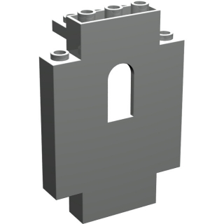 Lego zeď s oknem 2x5x6, světle šedá (444402, 4163327)